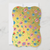 Embroidery Floral Quinceañera Mexicaans Kaart (Achterkant)