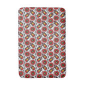 Embroidery Folklore Art kruis-stitch floral flower Badmat (Voorkant Verticaal)