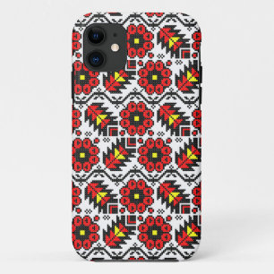 Embroidery Folklore Art kruis-stitch floral flower Case-Mate iPhone Case