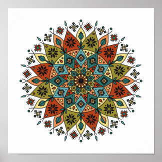 Embroidery Mandala Poster