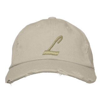 Embroidery Monogram Letter L Initiaal Geborduurde Pet