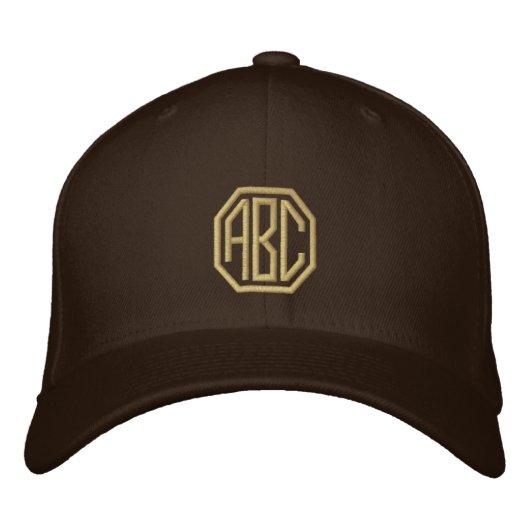 Embroidery Monogram, op maat gesneden Initialen Pet (Voorkant)