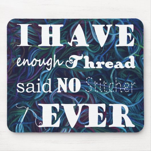 Embroidery niet genoeg Thread Stitcher maakt donke Muismat (Voorkant)