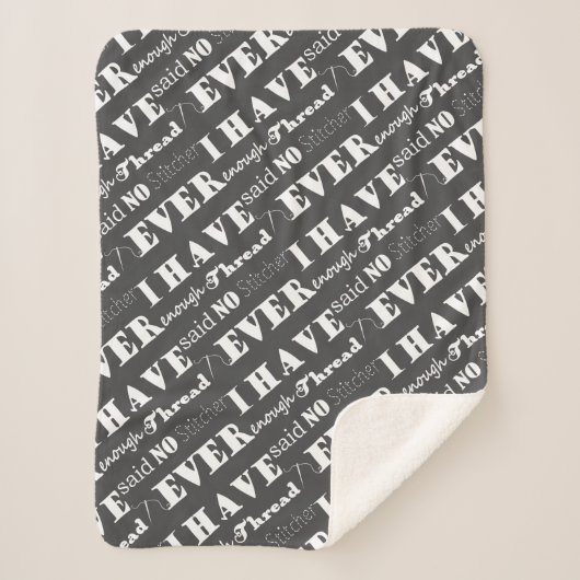 Embroidery niet genoeg Thread Stitcher maakt donke Sherpa Deken (Voorkant)