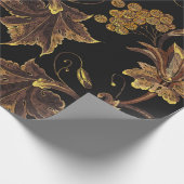 Embroidery renaissance gouden florale naadloze ple cadeaupapier (Hoek)