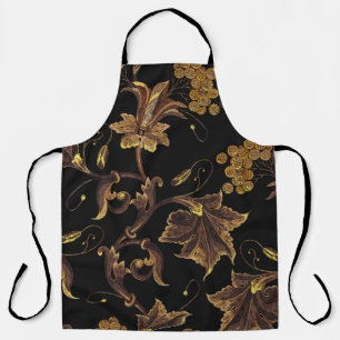 Embroidery renaissance gouden florale naadloze ple schort