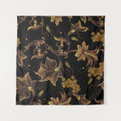 Embroidery renaissance gouden florale naadloze ple wandkleed (Voorkant (horizontaal))