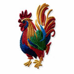 Embroidery rooster - Embroiderig traditioneel dier Staand Fotobeeldje<br><div class="desc">Embroidery rooster - Embroidery Traditional Animal by CallisC</div>
