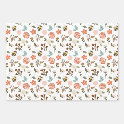 Embroidery Stitches Floral Inpakpapier Vel (Voorkant 2)