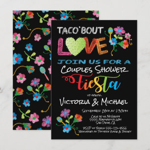 Embroidery Taco'bout Love koppels douche Kaart