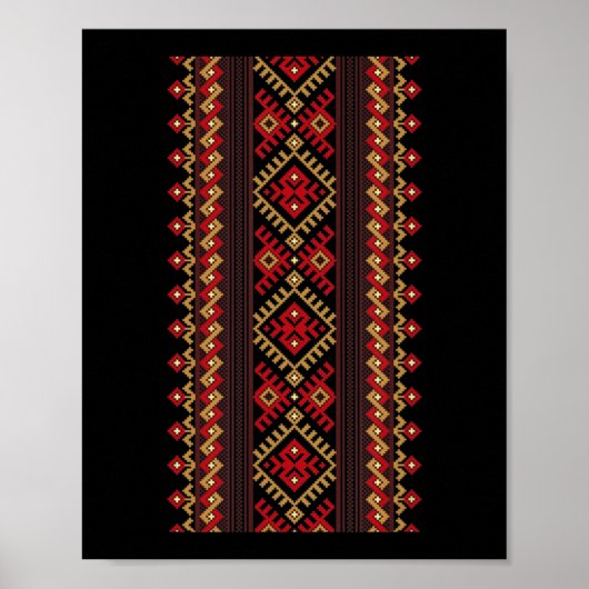Embroidery Ukraine Vyshyvanka Print Ethnic Patroon (Voorkant)