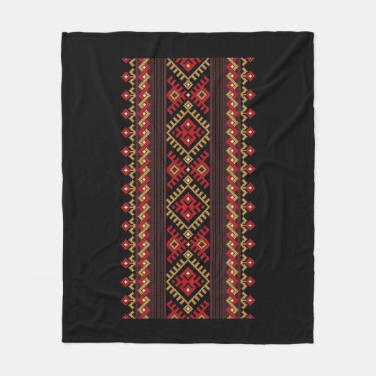 Embroidery Ukraine Vyshyvanka Print Ethnic Patroon Fleece Deken (Voorkant)