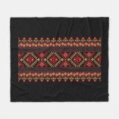 Embroidery Ukraine Vyshyvanka Print Ethnic Patroon Fleece Deken (Voorkant (Horizontaal))