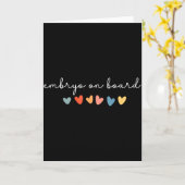 Embryo Aan Boord Hart Ivf Overdrachtsdag Vruchtbaa Kaart (Gele Bloem)