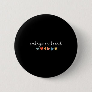 Embryo Aan Boord Hart Ivf Transferdag Vruchtbaarhe Ronde Button 5,7 Cm