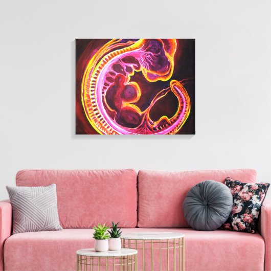 Embryo Canvas Afdruk (Insitu (Woonkamer))