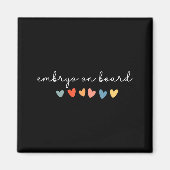 Embryo On Board Heart Ivf Transfer Day Fertility N Magneet (Voorkant)