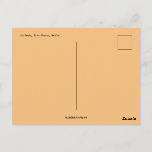 Embudo New Mexico USA Briefkaart (Achterkant)