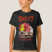 EMD F7 Santa Fe Warbonnet Diesel Locomotive. T-shirt (Voorkant)