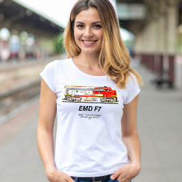 EMD F7 Santa Fe Warbonnet diesellocomotief. T-shirt