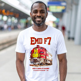 EMD F7 Santa Fe Warbonnet diesellocomotief. T-shirt