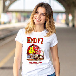 EMD F7 Santa Fe Warbonnet diesellocomotief. T-shirt