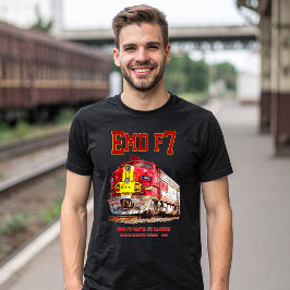 EMD F7 Santa Fe Warbonnet diesellocomotief. T-shirt