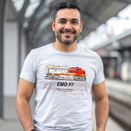 EMD F7 Santa Fe Warbonnet met Amerikaanse vlag. T-shirt