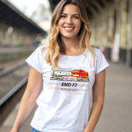 EMD F7 Santa Fe Warbonnet met Amerikaanse vlag. T-shirt