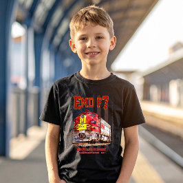EMD F7 Santa Fe Warbonnet met Amerikaanse vlag. T-shirt