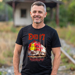 EMD F7 Santa Fe Warbonnet met Amerikaanse vlag. T-shirt