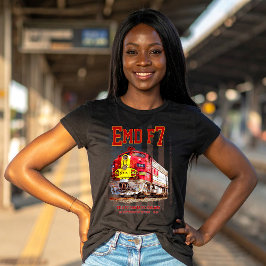 EMD F7 Santa Fe Warbonnet met Amerikaanse vlag. T-shirt