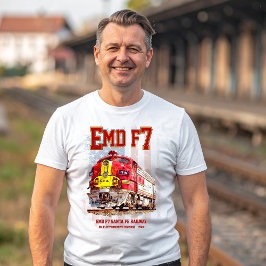 EMD F7 Santa Fe Warbonnet met Amerikaanse vlag. T-shirt