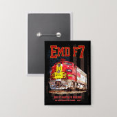 EMD F7 Santa Fe Warbonnet with American Flag. Button (Voorkant / Achterkant)