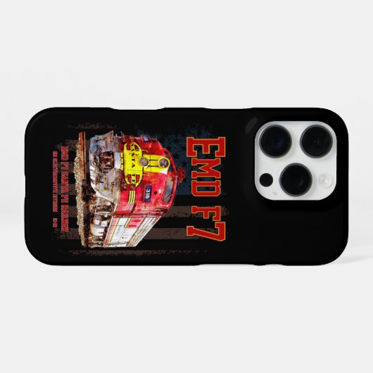 EMD F7 Santa Fe Warbonnet with American Flag. iPhone Hoesje (Achterkant horizontaal)