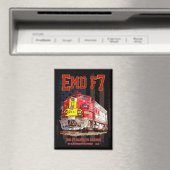 EMD F7 Santa Fe Warbonnet with American Flag. Magneet (Insitu (Vaatwasser))