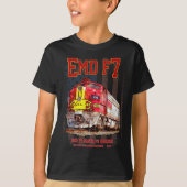 EMD F7 Santa Fe Warbonnet with American Flag. T-shirt (Voorkant)
