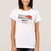 EMD F7 Santa Fe Warbonnet with American Flag. T-shirt (Voorkant)