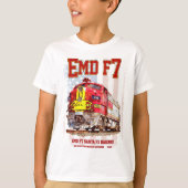EMD F7 Santa Fe Warbonnet with American Flag. T-shirt (Voorkant)