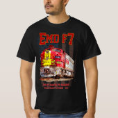 EMD F7 Santa Fe Warbonnet with American Flag. T-shirt (Voorkant)
