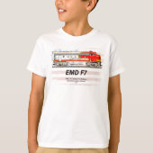 EMD F7 Santa Fe Warbonnet with American Flag. T-shirt (Voorkant)