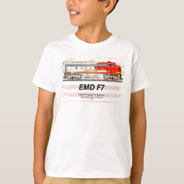 EMD F7 Santa Fe Warbonnet with American Flag. T-shirt