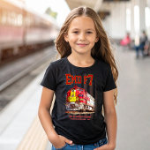 EMD F7 Santa Fe Warbonnet with American Flag. T-shirt