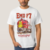 EMD F7 Santa Fe Warbonnet with American Flag. T-shirt (Voorkant)
