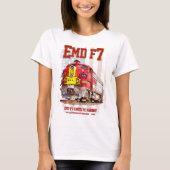 EMD F7 Santa Fe Warbonnet with American Flag. T-shirt (Voorkant)