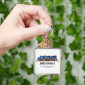 EMD GP38-2 Diesel Locomotive GATX blauw en wit Sleutelhanger (Hand)