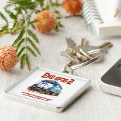 EMD GP38-2 Diesel Locomotive GATX blauw en wit Sleutelhanger (Zijkant)