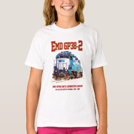 EMD GP38-2 Diesel Locomotive GATX blauw en wit T-shirt
