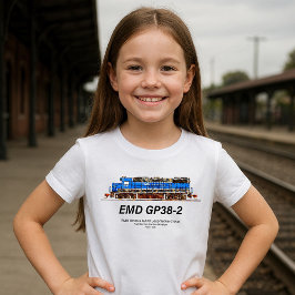EMD GP38-2 Diesel Locomotive GATX blauw en wit T-shirt