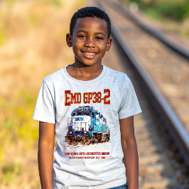 EMD GP38-2 Diesel Locomotive GATX blauw en wit T-shirt